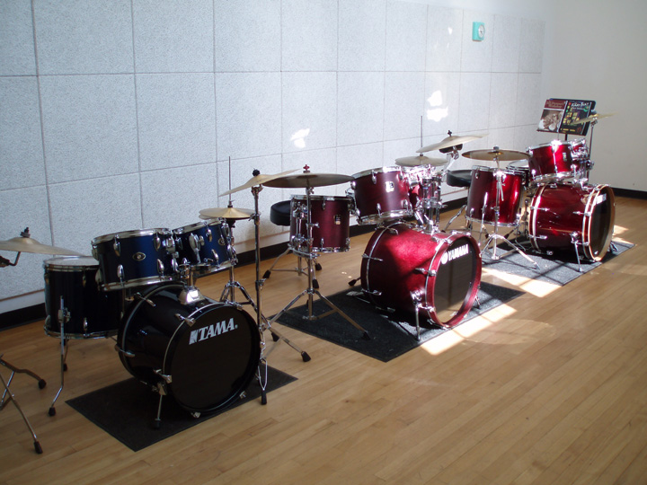 From left to right:  Tama Stagestar, Yamaha Stage Custom, Yamaha Rydeen