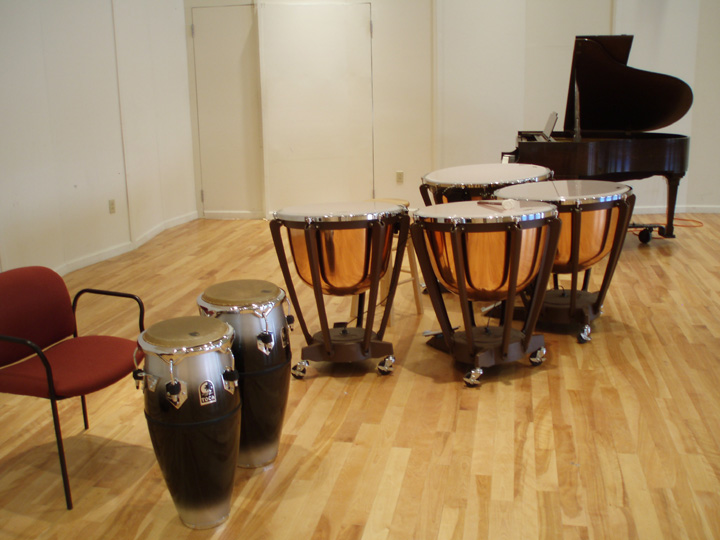 Toca Conga, Yamaha Timpani, Steinway Piano